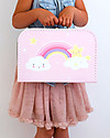 A Little Lovely Company Baby Unicorn Suitcase, Pink - 100% Recycled Cardboard Travel Bags
