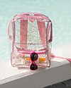 A Little Lovely Company Backpack: Glitter - Transparent/Pink Kindergarten Backpacks
