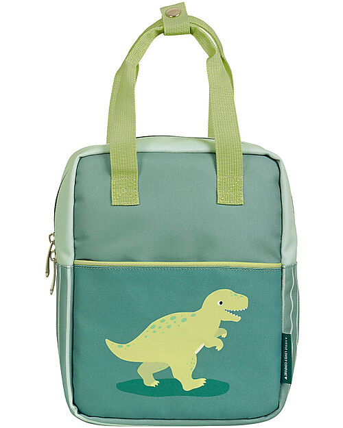 A Little Lovely Company Backpack with Handles - Dinosaur - 21 x 26 x 10 cm Kindergarten Backpacks