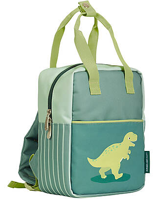 A Little Lovely Company Backpack with Handles - Dinosaur - 21 x 26 x 10 cm Kindergarten Backpacks