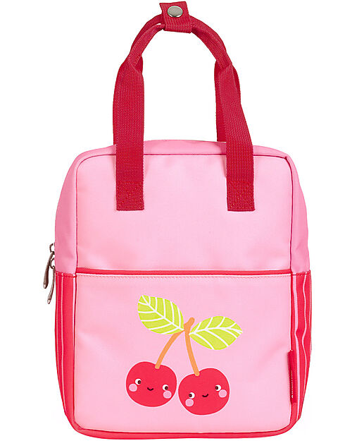 A Little Lovely Company Backpack with Handles - Happy Cherries - 21 x 26 x 10 cm Kindergarten Backpacks