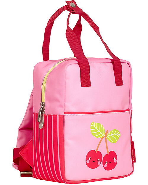 A Little Lovely Company Backpack with Handles - Happy Cherries - 21 x 26 x 10 cm Kindergarten Backpacks