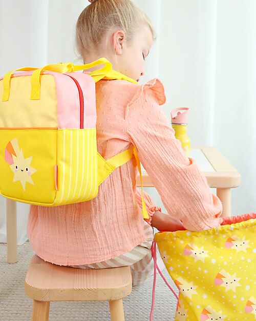 A Little Lovely Company Backpack with Handles - Shooting Stars - 21 x 26 x 10 cm Kindergarten Backpacks