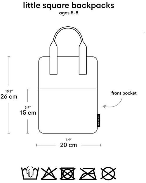 A Little Lovely Company Backpack with Handles - Shooting Stars - 21 x 26 x 10 cm Kindergarten Backpacks