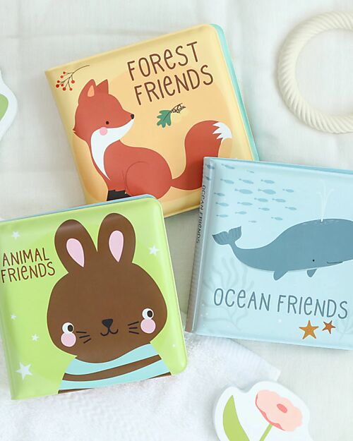 A Little Lovely Company Bath Book - Animal friends Bath Toys