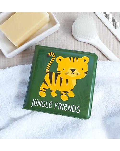 A Little Lovely Company Bath Book - Jungle Friends Bath Toys