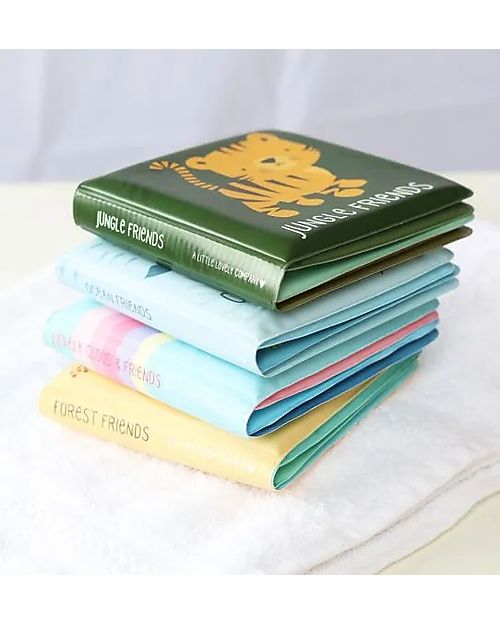 A Little Lovely Company Bath Book - Jungle Friends Bath Toys