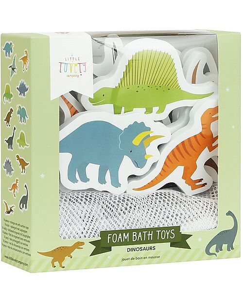 A Little Lovely Company Bath Sticker Toys - Dinosaurus - with Storage Bag Bath Toys