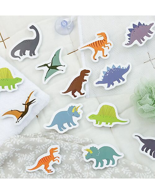 A Little Lovely Company Bath Sticker Toys - Dinosaurus - with Storage Bag Bath Toys