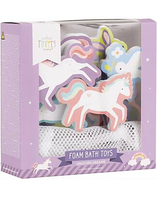 A Little Lovely Company Bath Sticker Toys - Unicorn Drems - with Storage Bag Bath Toys