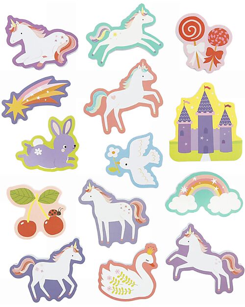 A Little Lovely Company Bath Sticker Toys - Unicorn Drems - with Storage Bag Bath Toys