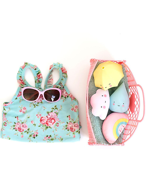 A Little Lovely Company Bath Toy, Raindrop - Light Blue Bath Toys