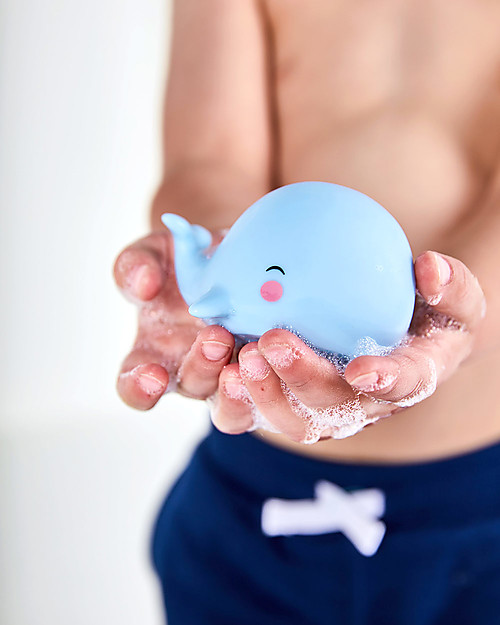 A Little Lovely Company Bath Toy, Whale - Light Blue Bath Toys