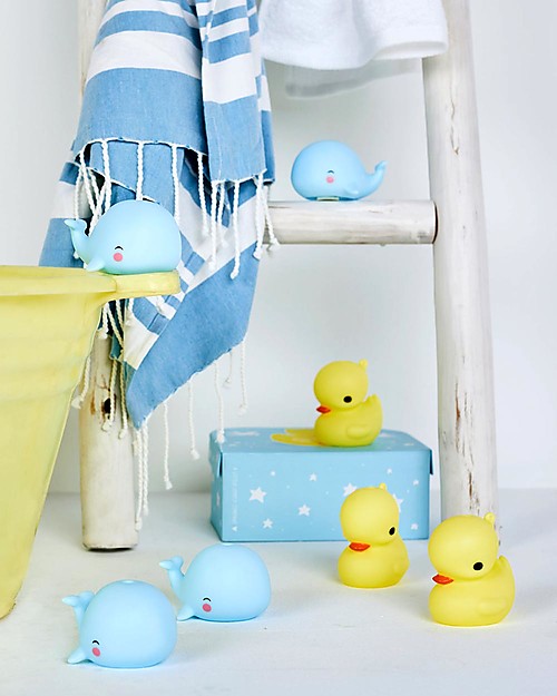 A Little Lovely Company Bath Toy, Whale - Light Blue Bath Toys