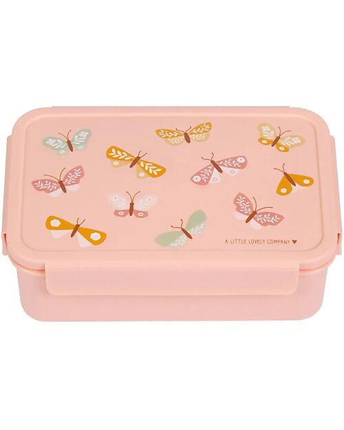 A Little Lovely Company Bento Lunch Box - Butterflies - Removable Compartments Snack Boxes