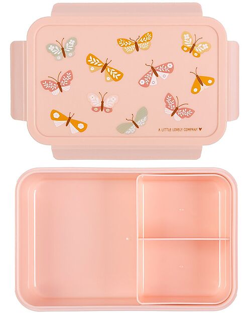 A Little Lovely Company Bento Lunch Box - Butterflies - Removable Compartments Snack Boxes