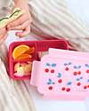 A Little Lovely Company Bento Lunch Box - Cherries - Removable Compartments Snack Boxes
