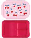 A Little Lovely Company Bento Lunch Box - Cherries - Removable Compartments Snack Boxes