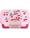 A Little Lovely Company Bento Lunch Box - Cherries - Removable Compartments Snack Boxes