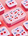 A Little Lovely Company Bento Lunch Box - Cherries - Removable Compartments Snack Boxes