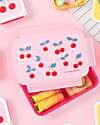 A Little Lovely Company Bento Lunch Box - Cherries - Removable Compartments Snack Boxes