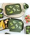 A Little Lovely Company Bento Lunch Box - Crocodiles - with Removable Compartments Snack Boxes