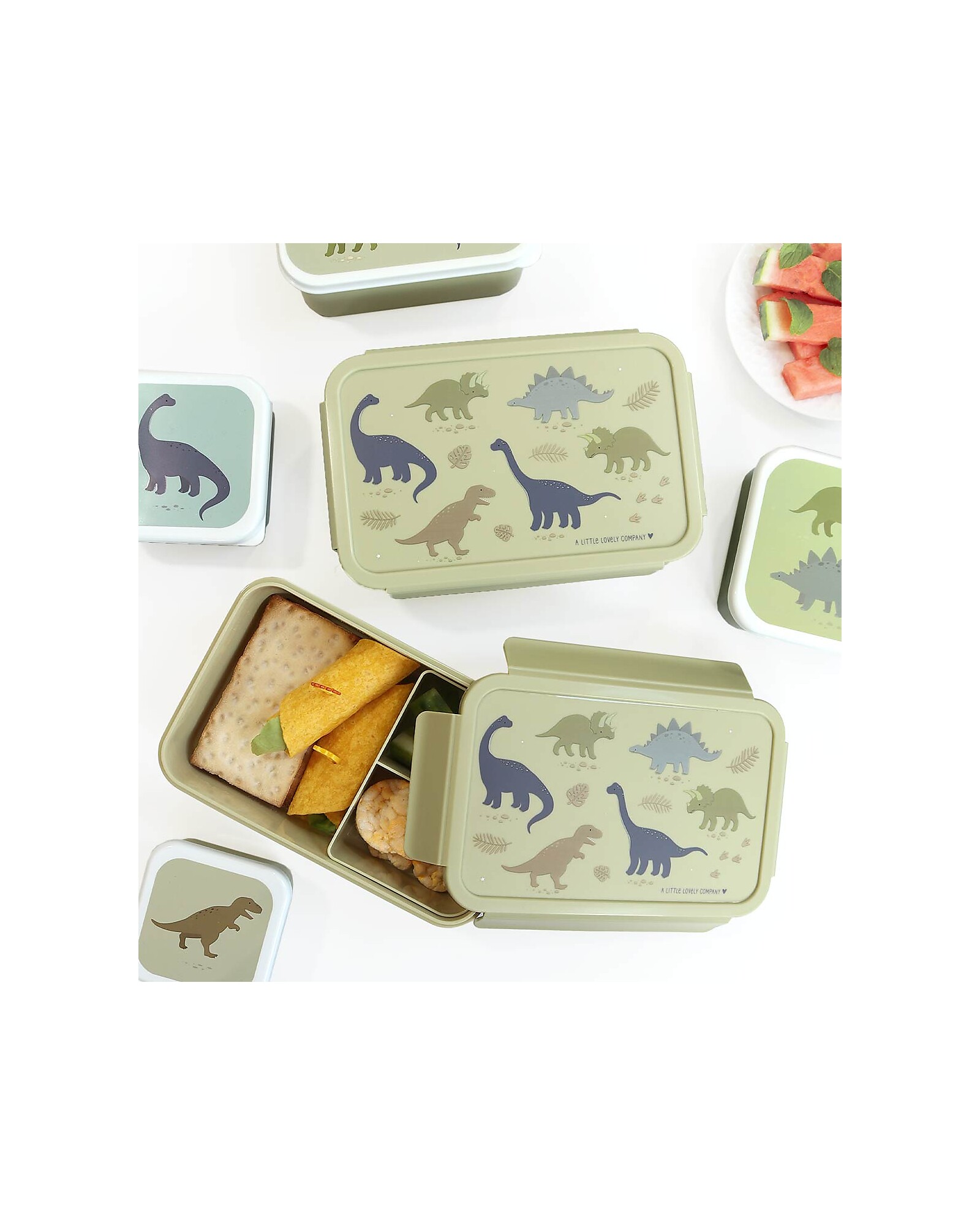 3 Sprouts Lunch Bento Box 3 Compartments - Peach Llama unisex (bambini)