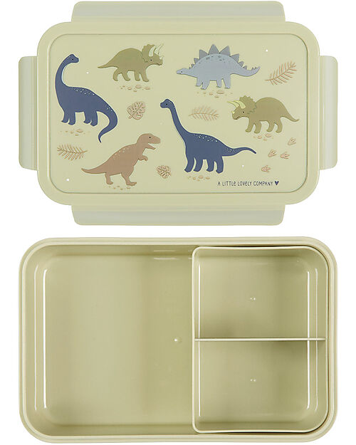 A Little Lovely Company Bento Lunch Box - Dinosaurs - with Removable Compartments Snack Boxes