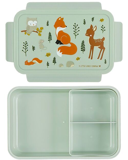 A Little Lovely Company Bento Lunch Box - Forest Friends - Removable Compartments Snack Boxes