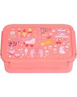 A Little Lovely Company Bento Lunch Box - Fun - Removable Compartments Snack Boxes