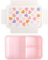 A Little Lovely Company Bento Lunch Box - Hearts - Removable Compartments Snack Boxes