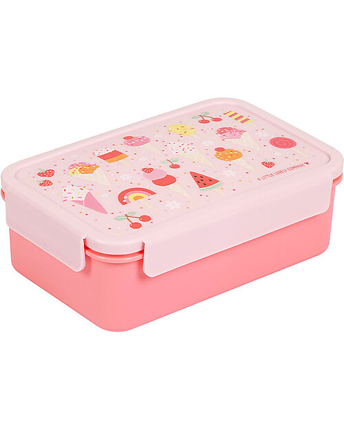 A Little Lovely Company Bento Lunch Box - Ice-Cream - with Removable Compartments Snack Boxes