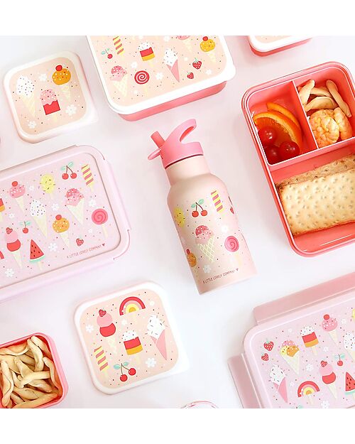 A Little Lovely Company Bento Lunch Box - Ice-Cream - with Removable Compartments Snack Boxes