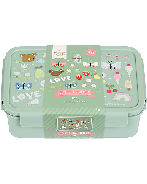 A Little Lovely Company Bento Lunch Box - Joy - with Removable Compartments Snack Boxes