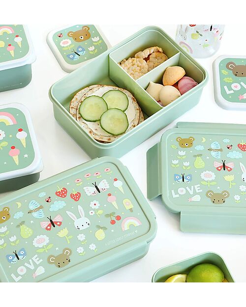 A Little Lovely Company Bento Lunch Box - Joy - with Removable Compartments Snack Boxes
