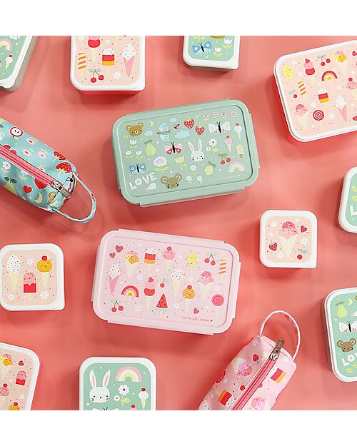 A Little Lovely Company Bento Lunch Box - Joy - with Removable Compartments Snack Boxes