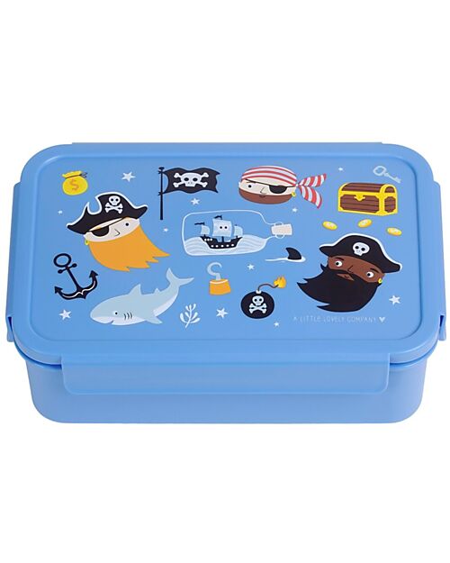 A Little Lovely Company Bento Lunch Box - Pirates - Removable Compartments Snack Boxes