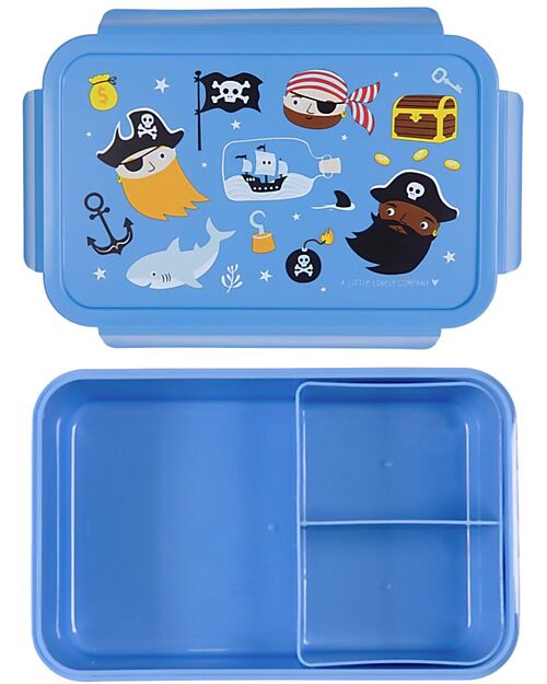 A Little Lovely Company Bento Lunch Box - Pirates - Removable Compartments Snack Boxes