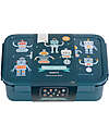 A Little Lovely Company Bento Lunch Box - Robot - Removable Compartments Snack Boxes