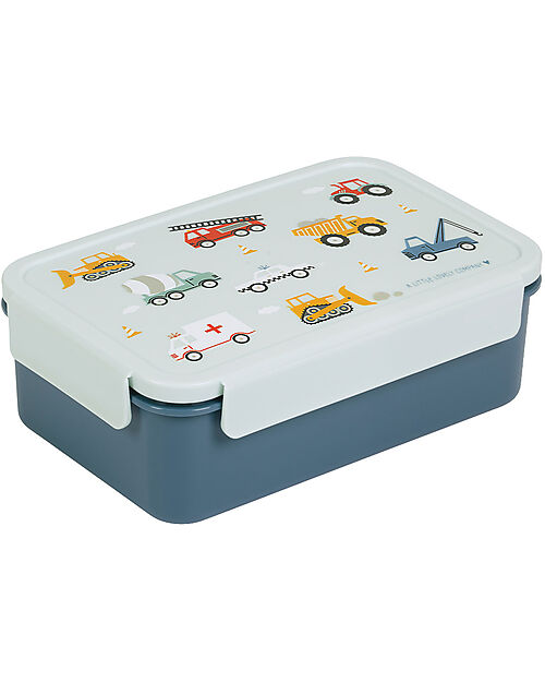 A Little Lovely Company Bento Lunch Box - Vehicles - with Removable Compartments Snack Boxes