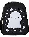 A Little Lovely Company Big Backpack, Ghost, 27 x 32 x 15 cm - Black Kindergarten Backpacks