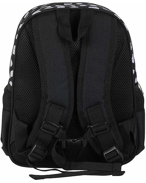 A Little Lovely Company Big Backpack, Ghost, 27 x 32 x 15 cm - Black Kindergarten Backpacks