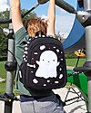 A Little Lovely Company Big Backpack, Ghost, 27 x 32 x 15 cm - Black Kindergarten Backpacks