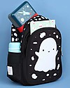 A Little Lovely Company Big Backpack, Ghost, 27 x 32 x 15 cm - Black Kindergarten Backpacks
