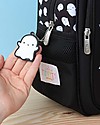 A Little Lovely Company Big Backpack, Ghost, 27 x 32 x 15 cm - Black Kindergarten Backpacks