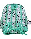 A Little Lovely Company Big Backpack, Panda, 25 x 32 x 16 cm - Aqua Kindergarten Backpacks