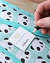A Little Lovely Company Big Backpack, Panda, 25 x 32 x 16 cm - Aqua Kindergarten Backpacks