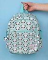 A Little Lovely Company Big Backpack, Panda, 25 x 32 x 16 cm - Aqua Kindergarten Backpacks