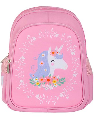 A Little Lovely Company Big Backpack, Unicorn, 27 x 32 x 15 cm - Pink Small Backpacks