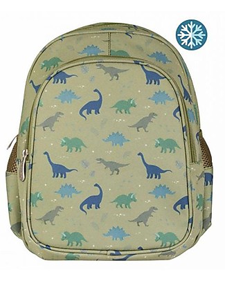 A Little Lovely Company Big Backpack with Insulated Compartment - Dinosaurs - 27x32x19 cm Backpack